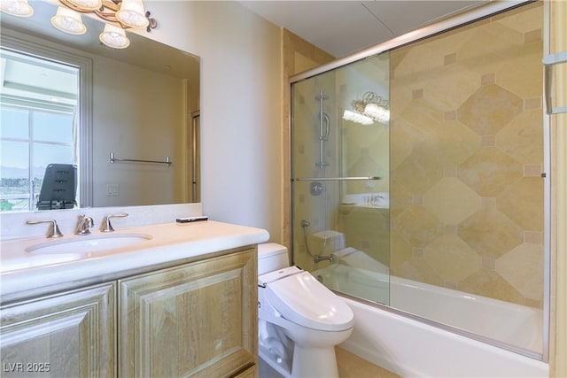 9101 Alta Dr Unit 301, Las Vegas, NV 89145 - bathroom with vanity and enclosed tub / shower combo