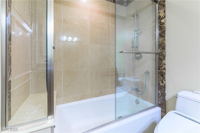 9101 Alta Dr Unit 301, Las Vegas, NV 89145 - full bathroom featuring toilet and shower / bath combination with glass door
