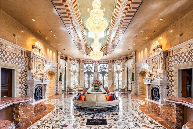 9101 Alta Dr Unit 301, Las Vegas, NV 89145 - community lobby with a towering ceiling and recessed lighting