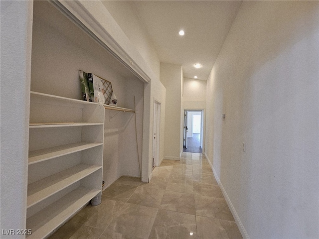 7720 W Agate Ave, Las Vegas, NV 89113 - hall with recessed lighting and baseboards
