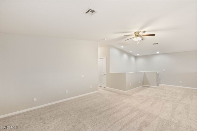 251 Big Horn Dr, Boulder City, NV 89005 - unfurnished room with a ceiling fan, light colored carpet, and recessed lighting