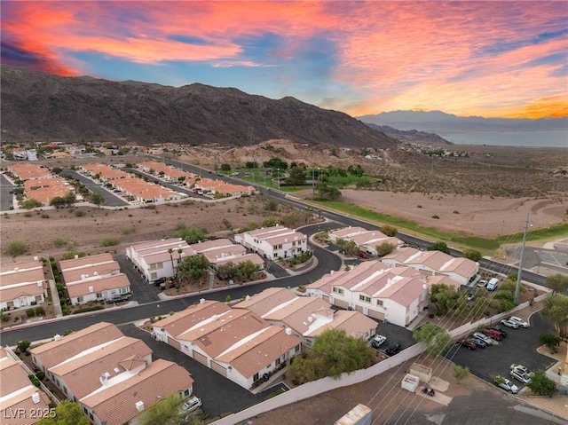 251 Big Horn Dr, Boulder City, NV 89005 - aerial view at dusk of a residential view and a mountain view