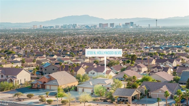 1239 N Hollywood Blvd, Las Vegas, NV 89110 - aerial view of a mountainous background