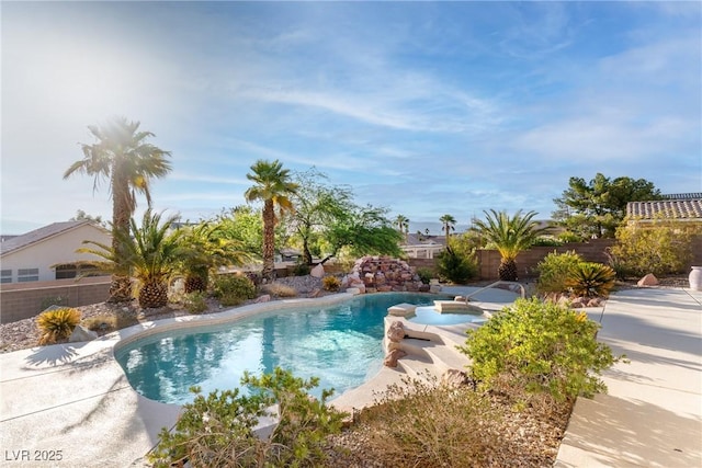 1239 N Hollywood Blvd, Las Vegas, NV 89110 - view of swimming pool with a pool with connected hot tub