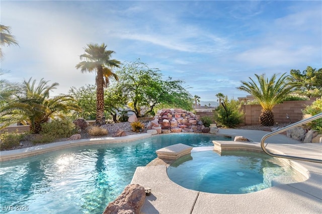 1239 N Hollywood Blvd, Las Vegas, NV 89110 - view of pool with a pool with connected hot tub