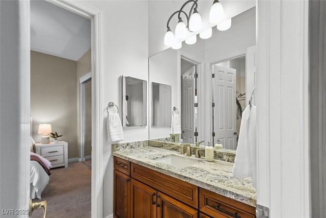 8209 Chapelle Ct, Las Vegas, NV 89131 - bathroom with vanity and baseboards