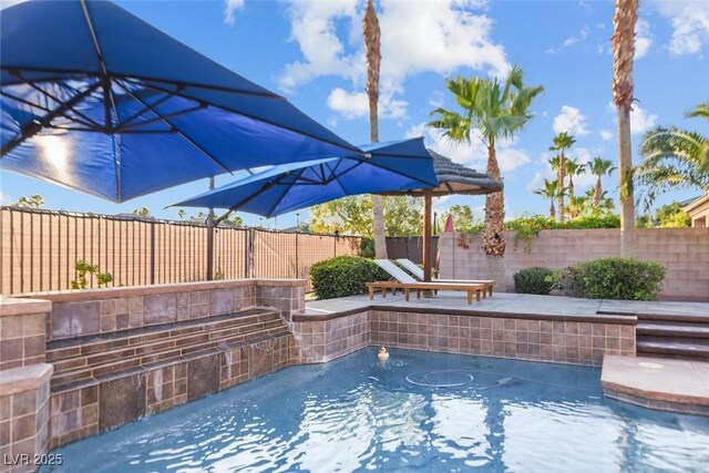 8209 Chapelle Ct, Las Vegas, NV 89131 - view of swimming pool with a fenced backyard