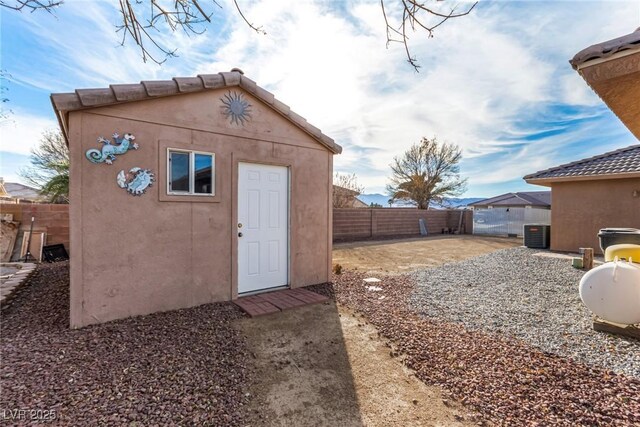 6781 Southgate St, Pahrump, NV 89061 - view of outdoor structure with a fenced backyard