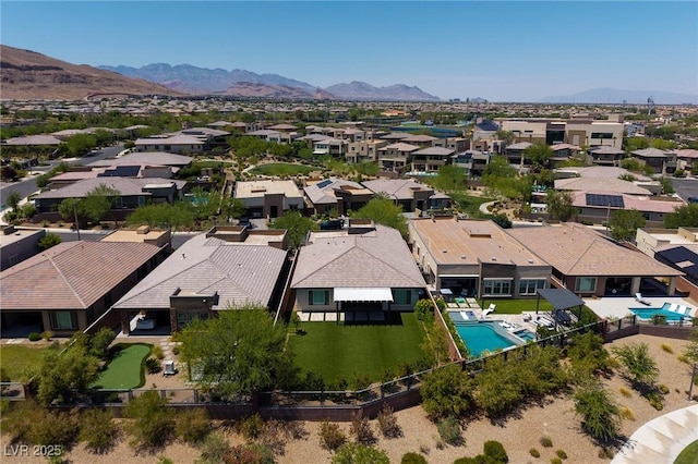 10349 Bressana Dr, Las Vegas, NV 89135 - aerial perspective of suburban area featuring a mountainous background