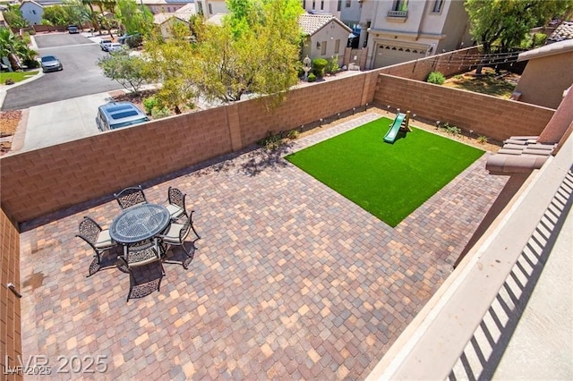 11274 Civita St, Las Vegas, NV 89141 - fenced backyard featuring a patio