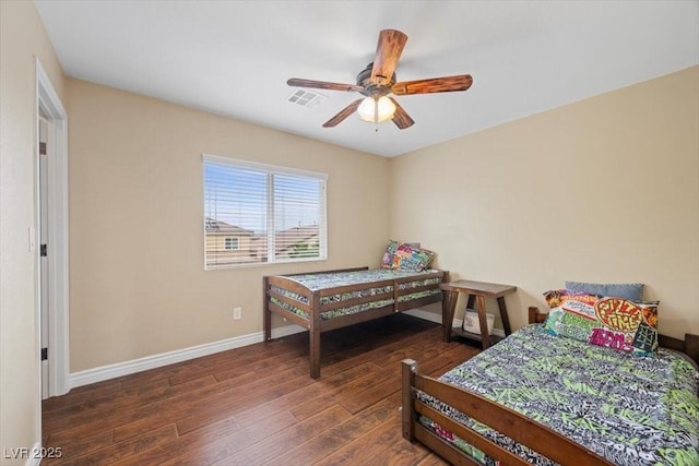 7028 Weavers Pl, North Las Vegas, NV 89084 - bedroom featuring wood finished floors and a ceiling fan