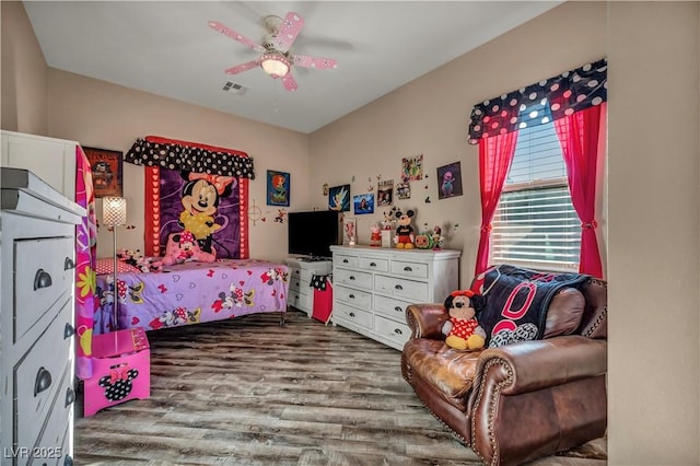 7670 Frittata Ave, Las Vegas, NV 89113 - bedroom featuring wood finished floors and ceiling fan