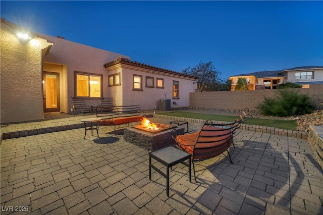 7670 Frittata Ave, Las Vegas, NV 89113 - view of patio with a fire pit