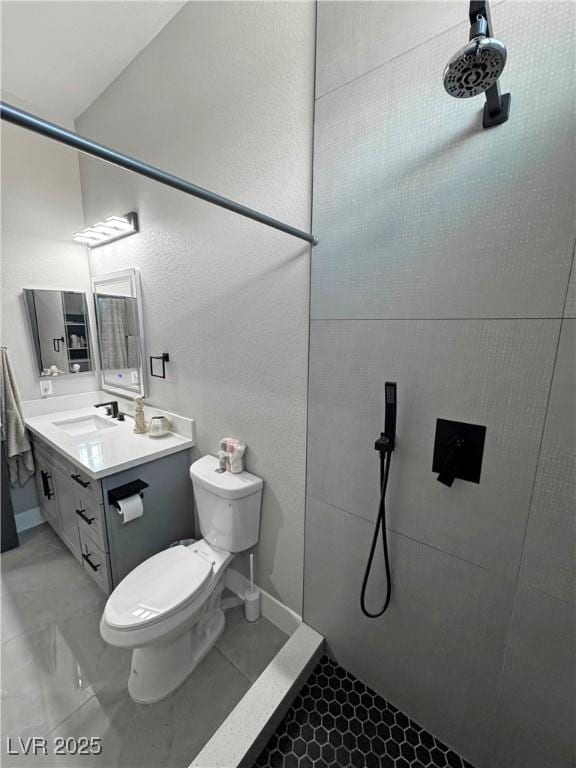 2891 S Rainbow Ave, Pahrump, NV 89048 - bathroom with vanity and tiled shower