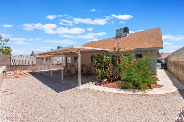 1012 Greystone Dr, Las Vegas, NV 89108 - back of house with a patio, a fenced backyard, and stucco siding