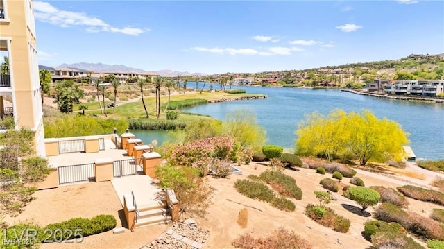 29 Montelago Blvd Unit 131, Henderson, NV 89011 - water view featuring a gate and a mountain backdrop