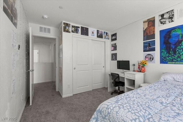 9054 Tangerine Tree Ct, Las Vegas, NV 89113 - bedroom featuring carpet floors, a closet, and a desk