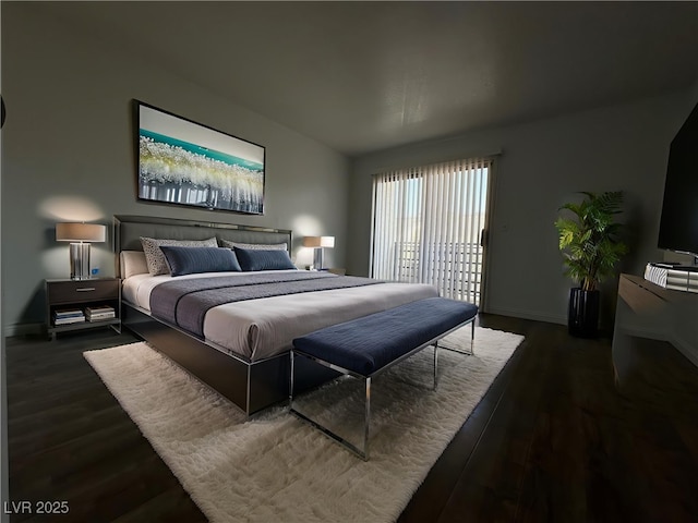 6250 W Flamingo Rd Unit 88, Las Vegas, NV 89103 - bedroom featuring dark wood finished floors and access to exterior