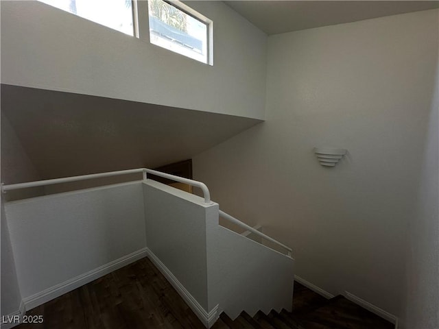 6250 W Flamingo Rd Unit 88, Las Vegas, NV 89103 - stairs featuring baseboards and wood finished floors
