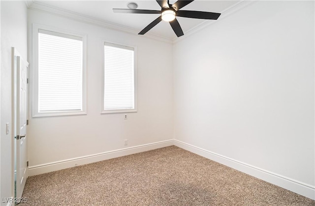 1319 Red Baron Ln, Boulder City, NV 89005 - carpeted spare room with crown molding and ceiling fan
