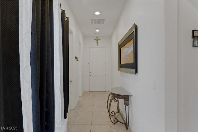 10181 Mount Harlow Ct, Las Vegas, NV 89141 - hall with light tile patterned floors and recessed lighting