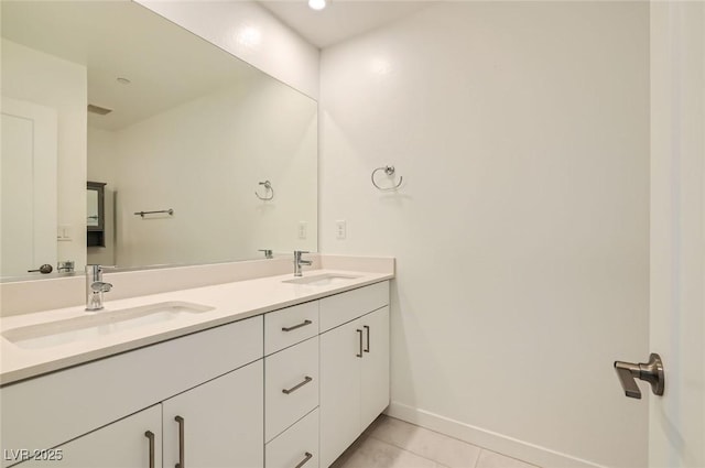 3194 Lumassina Way, Henderson, NV 89044 - full bath with double vanity and tile patterned floors