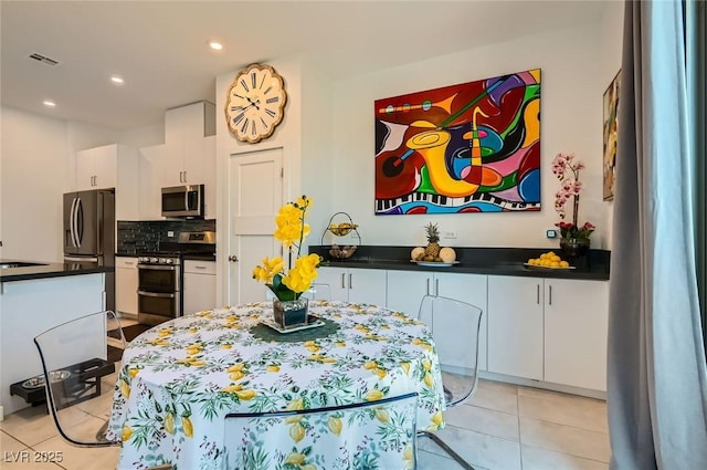 3194 Lumassina Way, Henderson, NV 89044 - dining area featuring light tile patterned flooring and recessed lighting