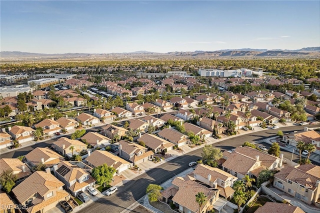 1908 Summit Pointe Dr, Las Vegas, NV 89117 - aerial view of property's location with a mountain backdrop and nearby suburban area