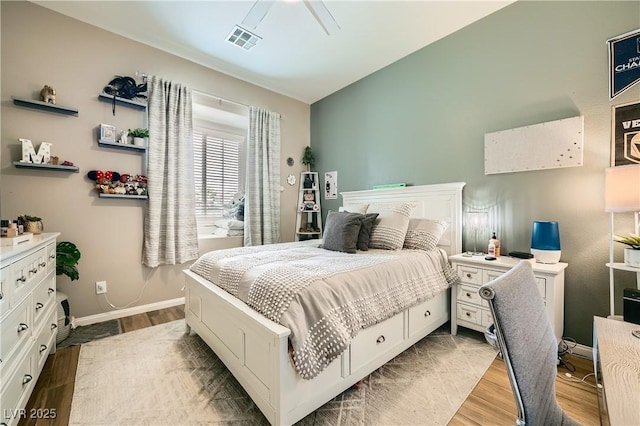 8032 Audubon Canyon St, Las Vegas, NV 89131 - bedroom featuring light wood-type flooring and a ceiling fan