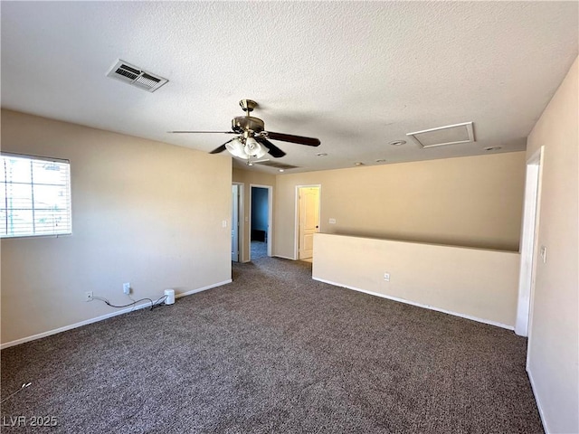 9148 Patrick Henry Ave, Las Vegas, NV 89149 - carpeted spare room featuring attic access, ceiling fan, and a textured ceiling