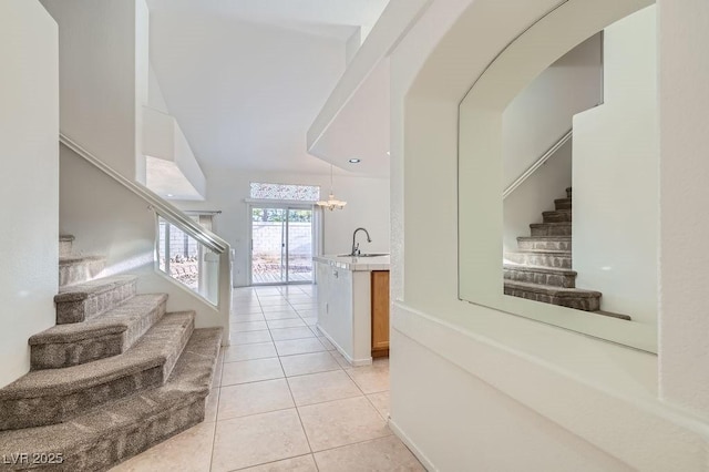 1547 Balsam Mist Ave, Las Vegas, NV 89183 - hall featuring stairway and light tile patterned floors