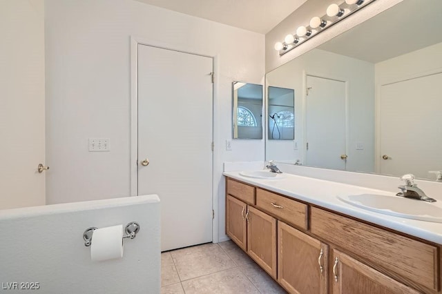 1547 Balsam Mist Ave, Las Vegas, NV 89183 - bathroom with double vanity and tile patterned flooring
