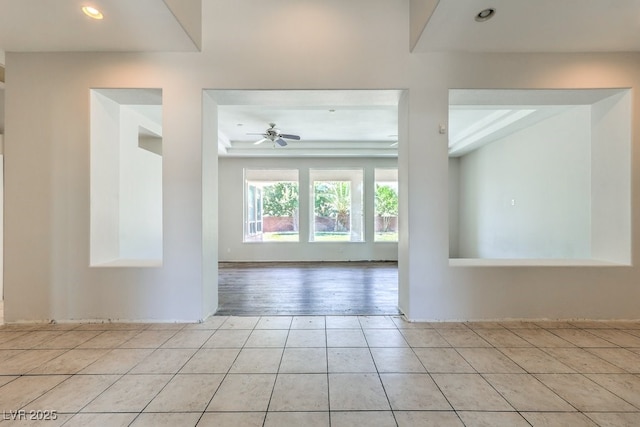6821 Sleepy Pine St, Las Vegas, NV 89130 - unfurnished room featuring light tile patterned floors and a ceiling fan