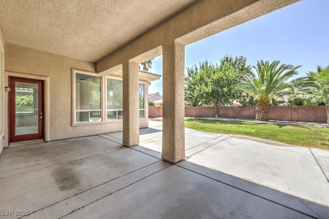 6821 Sleepy Pine St, Las Vegas, NV 89130 - fenced backyard with a patio