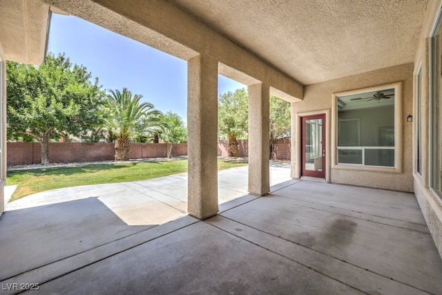 6821 Sleepy Pine St, Las Vegas, NV 89130 - fenced backyard with a patio area