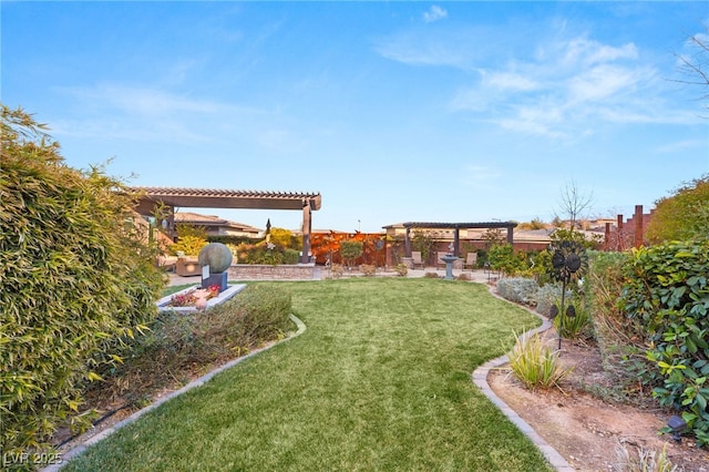 10179 Emerald Sunset Ct, Las Vegas, NV 89148 - view of yard with a pergola
