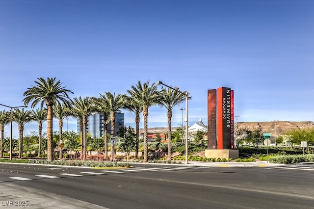1064 Calvia St, Las Vegas, NV 89138 - view of asphalt street with traffic signs and street lighting