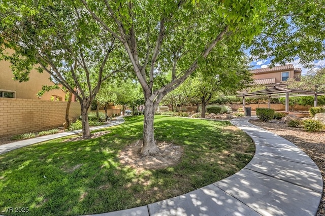 1064 Calvia St, Las Vegas, NV 89138 - view of home's community featuring a pergola