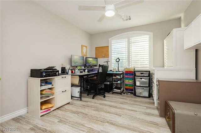 6617 Golden Bit Ave, Las Vegas, NV 89131 - office space featuring light wood finished floors and a ceiling fan