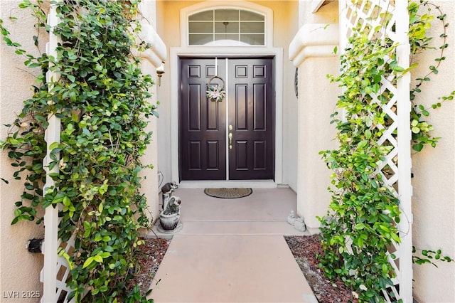 6617 Golden Bit Ave, Las Vegas, NV 89131 - view of exterior entry with stucco siding