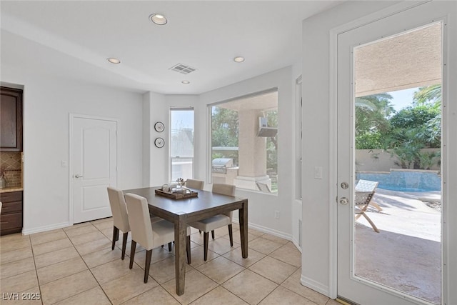 8825 Rozetta Ct, Las Vegas, NV 89134 - dining area featuring light tile patterned flooring and recessed lighting