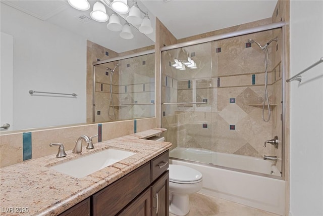 8825 Rozetta Ct, Las Vegas, NV 89134 - full bathroom featuring vanity, enclosed tub / shower combo, and tile patterned flooring