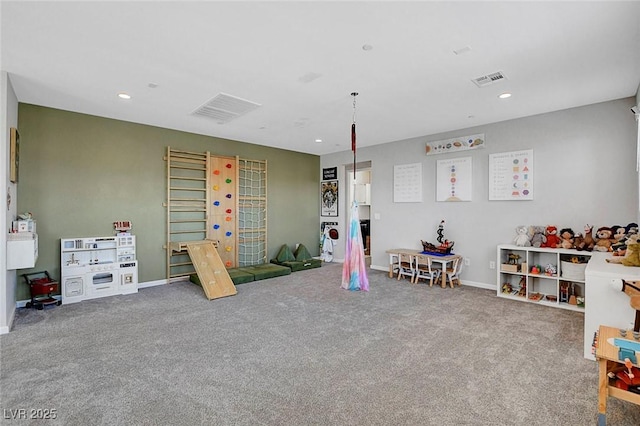 10161 Bismarck Palms Ave, Las Vegas, NV 89166 - recreation room with carpet flooring and recessed lighting