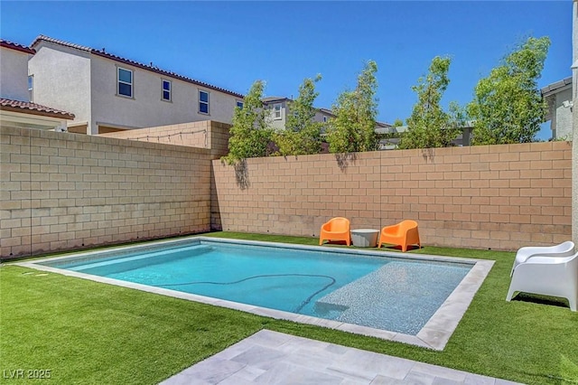 10161 Bismarck Palms Ave, Las Vegas, NV 89166 - view of pool with a fenced backyard