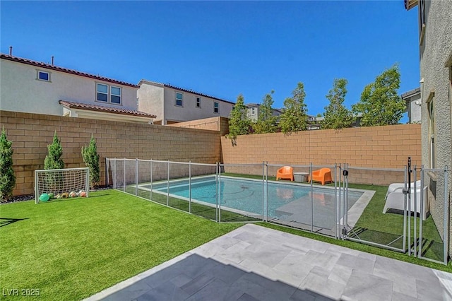 10161 Bismarck Palms Ave, Las Vegas, NV 89166 - view of swimming pool featuring a fenced backyard and a patio