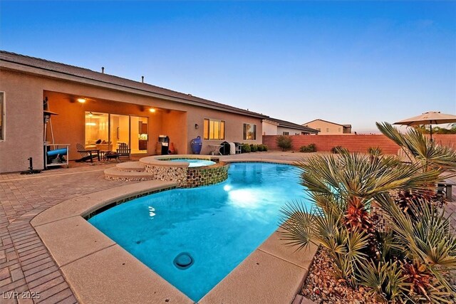 5801 Exbury Gardens Ct, Las Vegas, NV 89118 - view of pool featuring a patio and a pool with connected hot tub