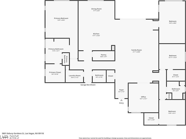 5801 Exbury Gardens Ct, Las Vegas, NV 89118 - view of floor plan / room layout