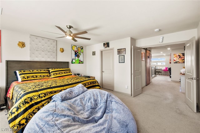 8955 Ruby Moon Dr, Las Vegas, NV 89139 - bedroom with light carpet and ceiling fan