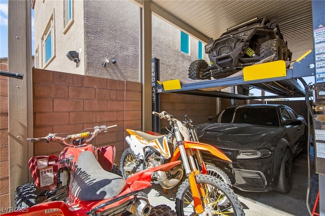 8955 Ruby Moon Dr, Las Vegas, NV 89139 - interior space with concrete block wall