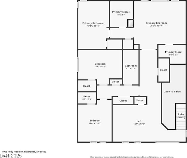 8955 Ruby Moon Dr, Las Vegas, NV 89139 - view of room layout